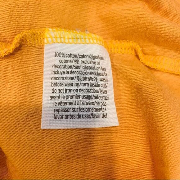 PINK Victoria's Secret Yellow Ombré Graphic Tee Shirt Sunshine On My Mind - Picture 9 of 9